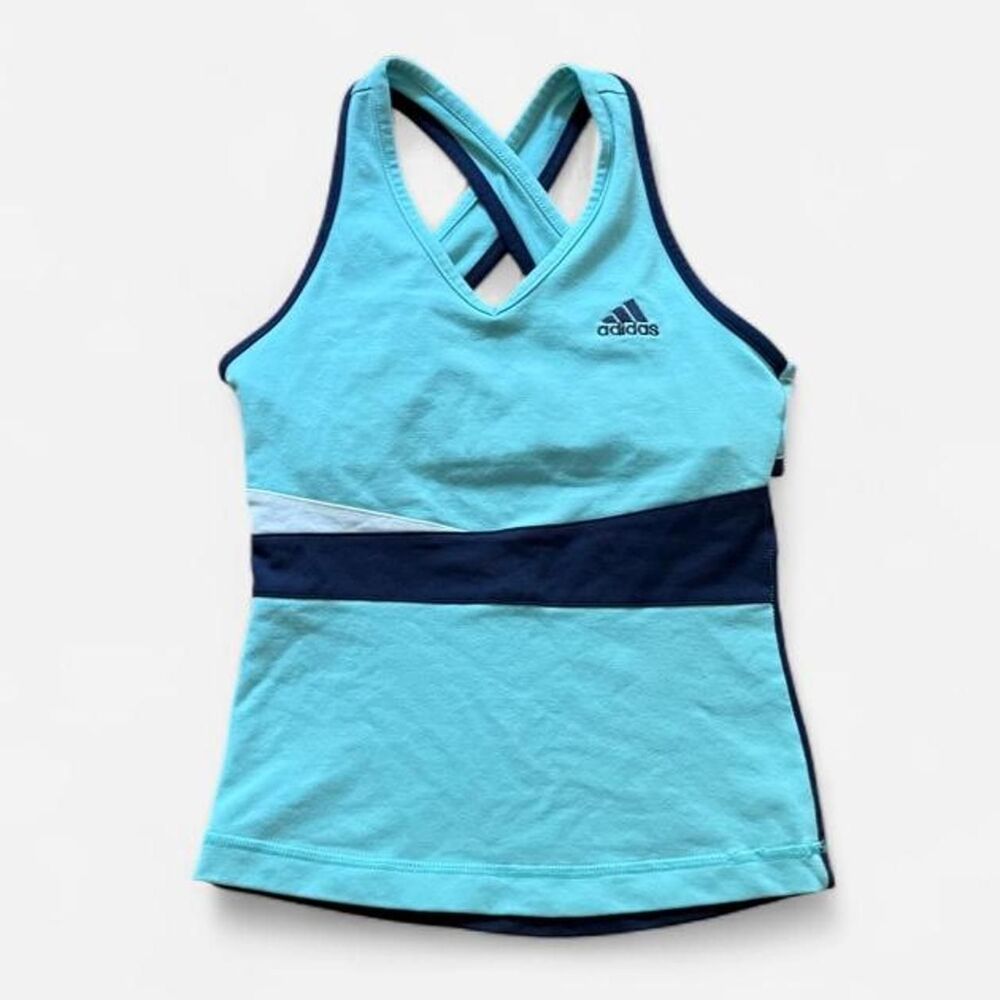 Adidas Y2K Athletic Cross Back Tank Top Size XS